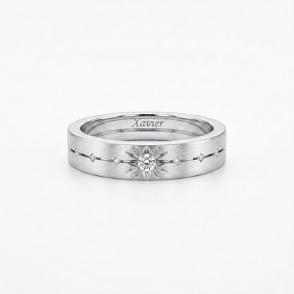 Stars on the Fingertips | 925 Silver Platinum-Plated Moissanite