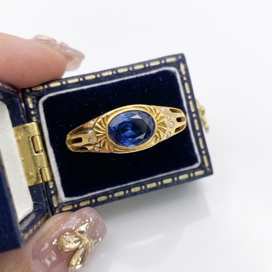 Level 100 Affinity Couple Rings | Blue Topaz S925 Sterling Silver Gold Plated