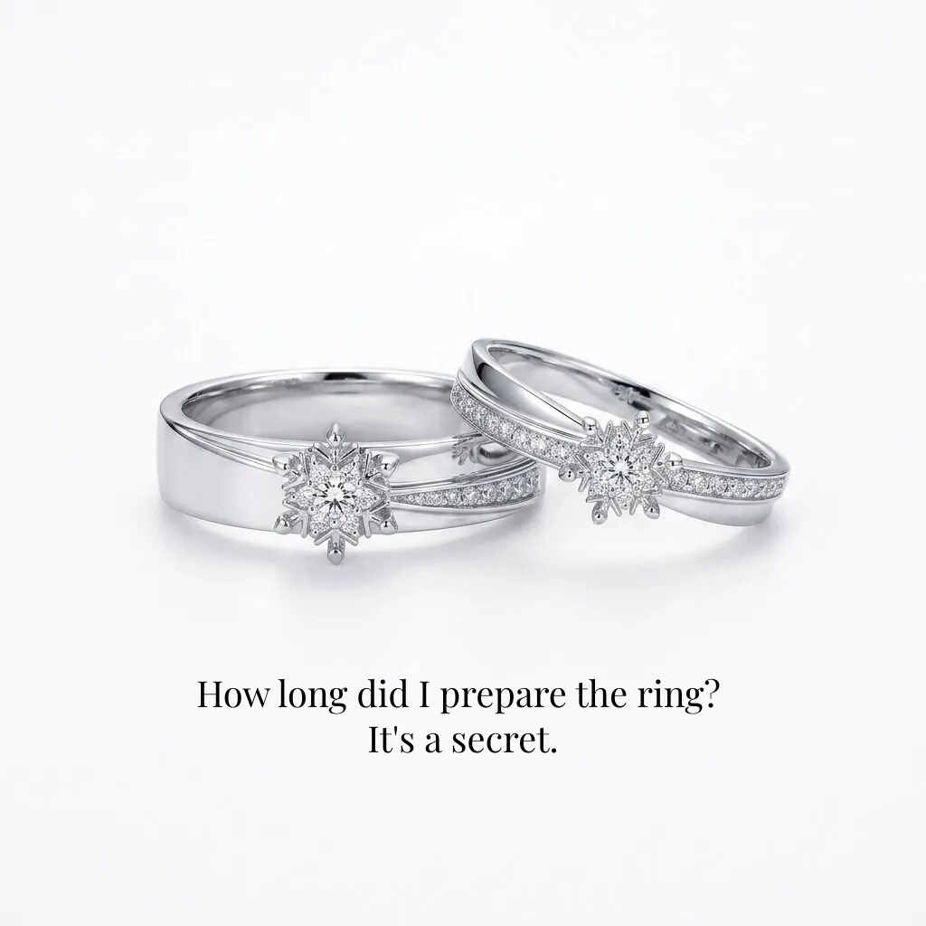 Never-melting Snowflake  | 925 Sterling Silver Platinum-Plated Moissanite
