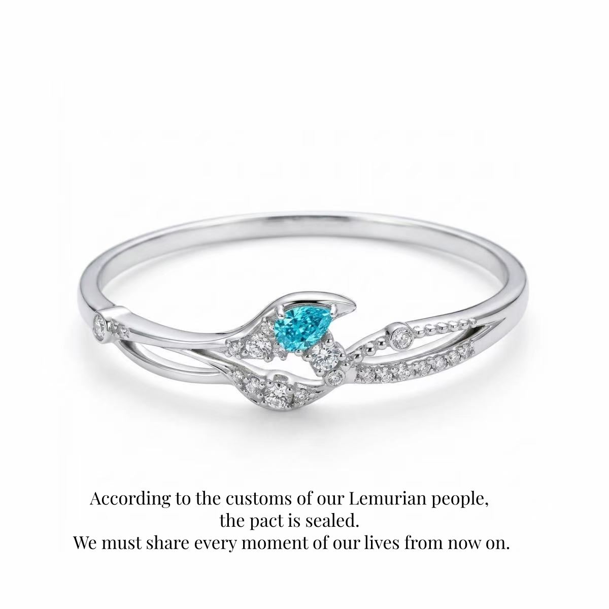 Coiled Devotion Bracelet | 999 Pure Silver Platinum-Plated Moissanite