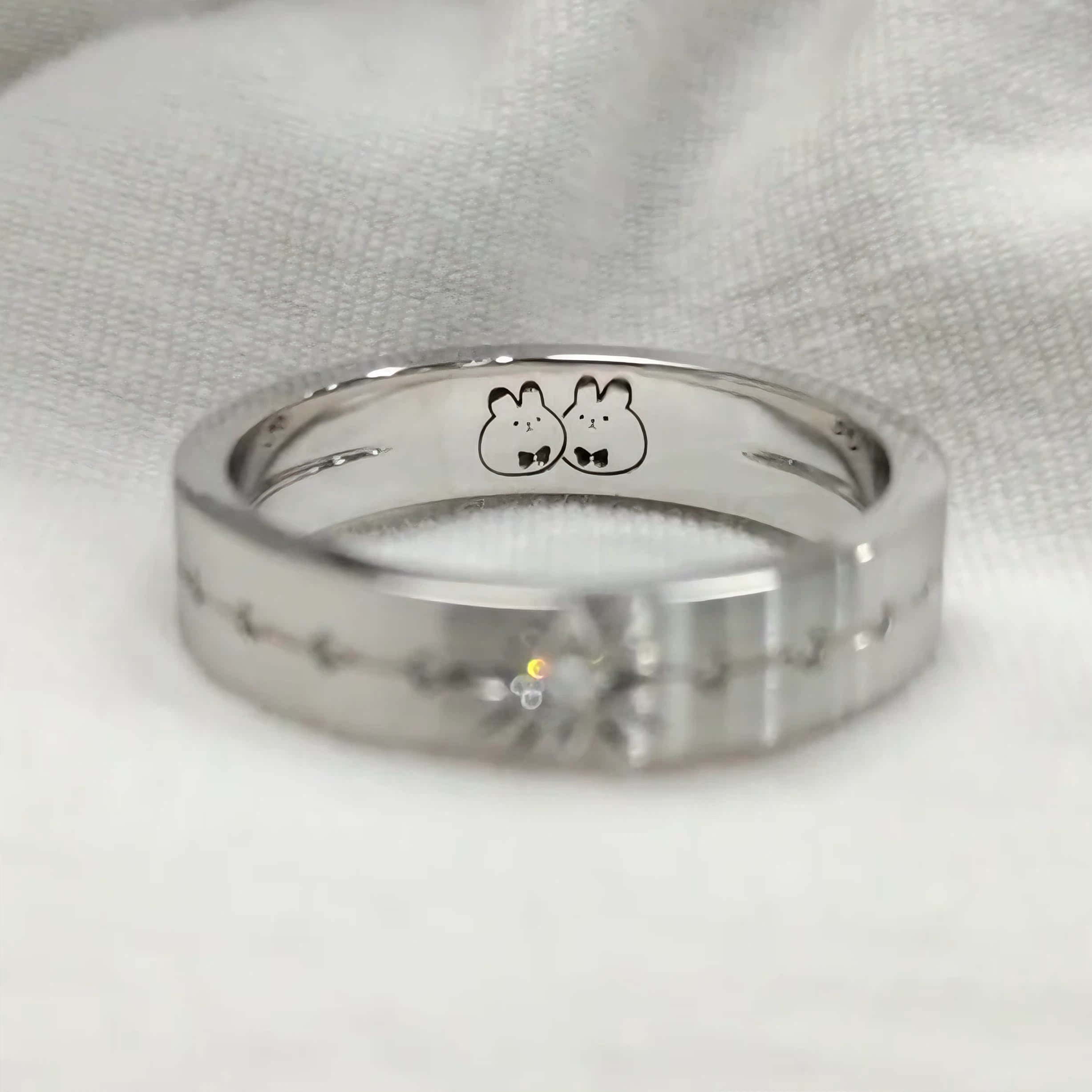 Stars on the Fingertips | 925 Silver Platinum-Plated Moissanite
