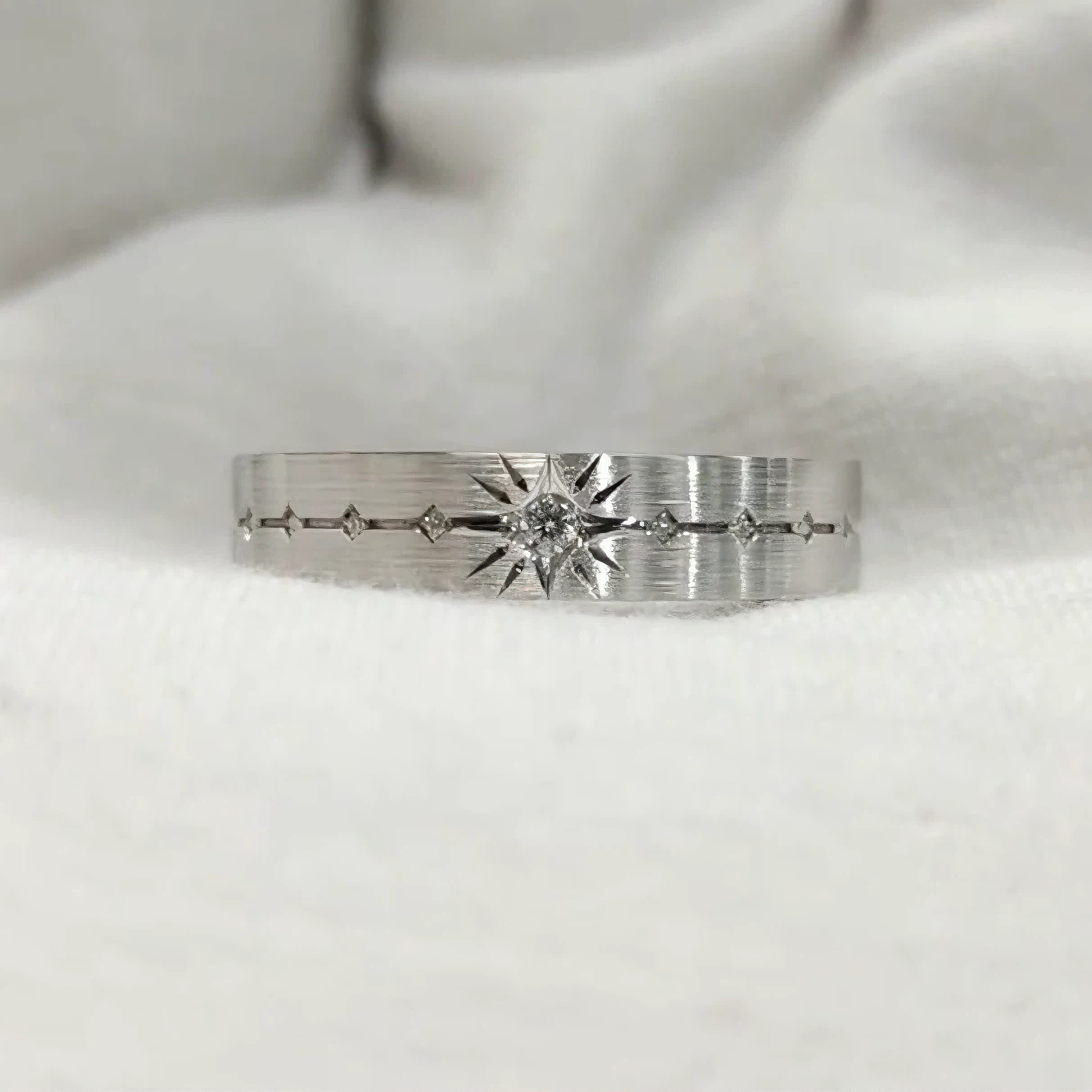Stars on the Fingertips | 925 Silver Platinum-Plated Moissanite