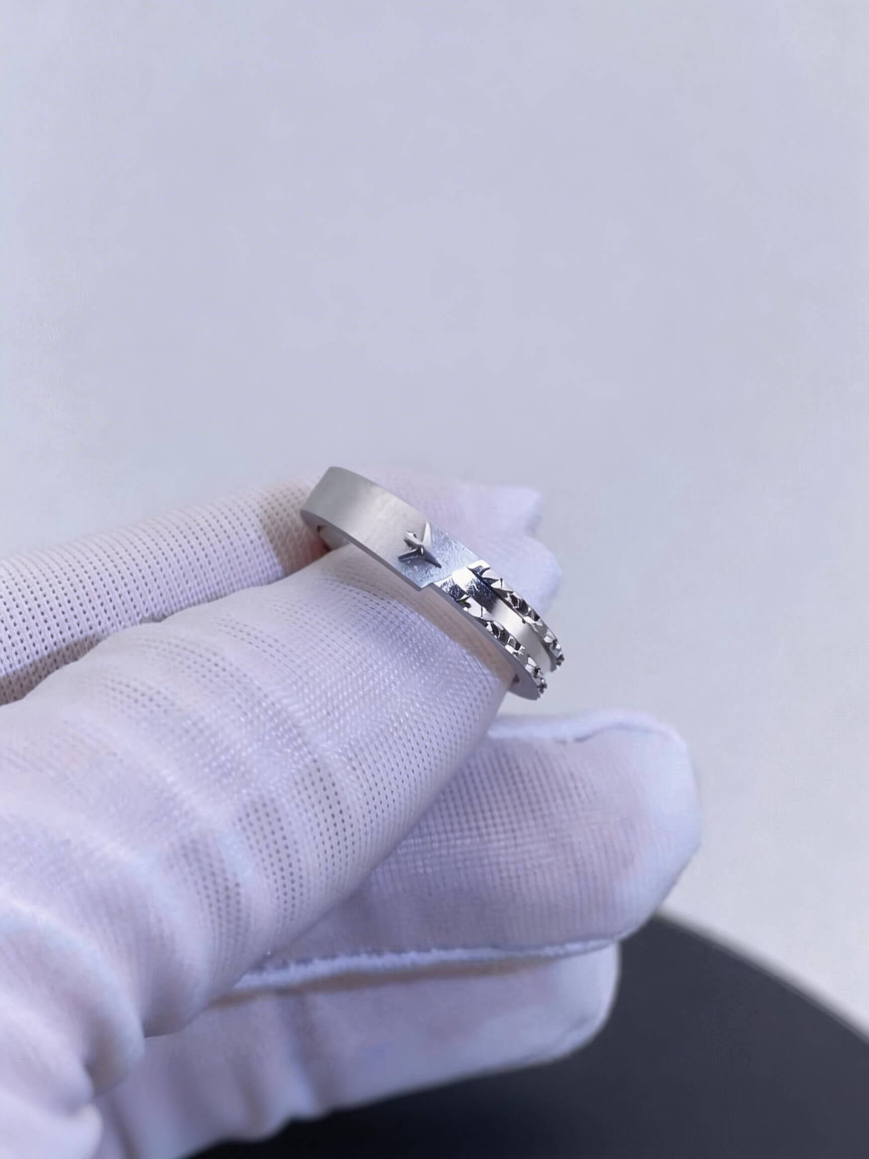 Cloudward Vows | Airplane Couple Ring Set  | 925 Silver Platinum-Plated