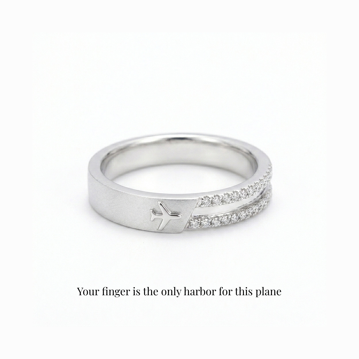 Level 100 Affinity Matching Ring | S925 Sterling Silver Platinum-Plated with Moissanite