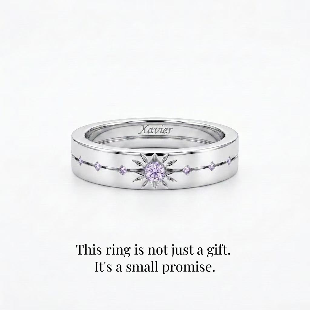 Stars on the Fingertips | 925 Silver Platinum-Plated Moissanite