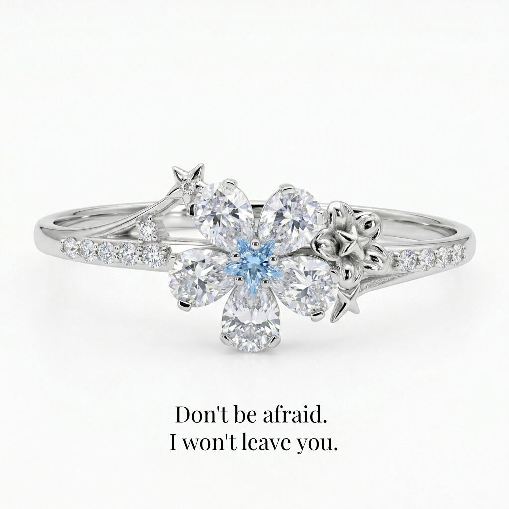 Stellar Oath Bracelet | 999 Fine Silver Platinum Plated Moissanite
