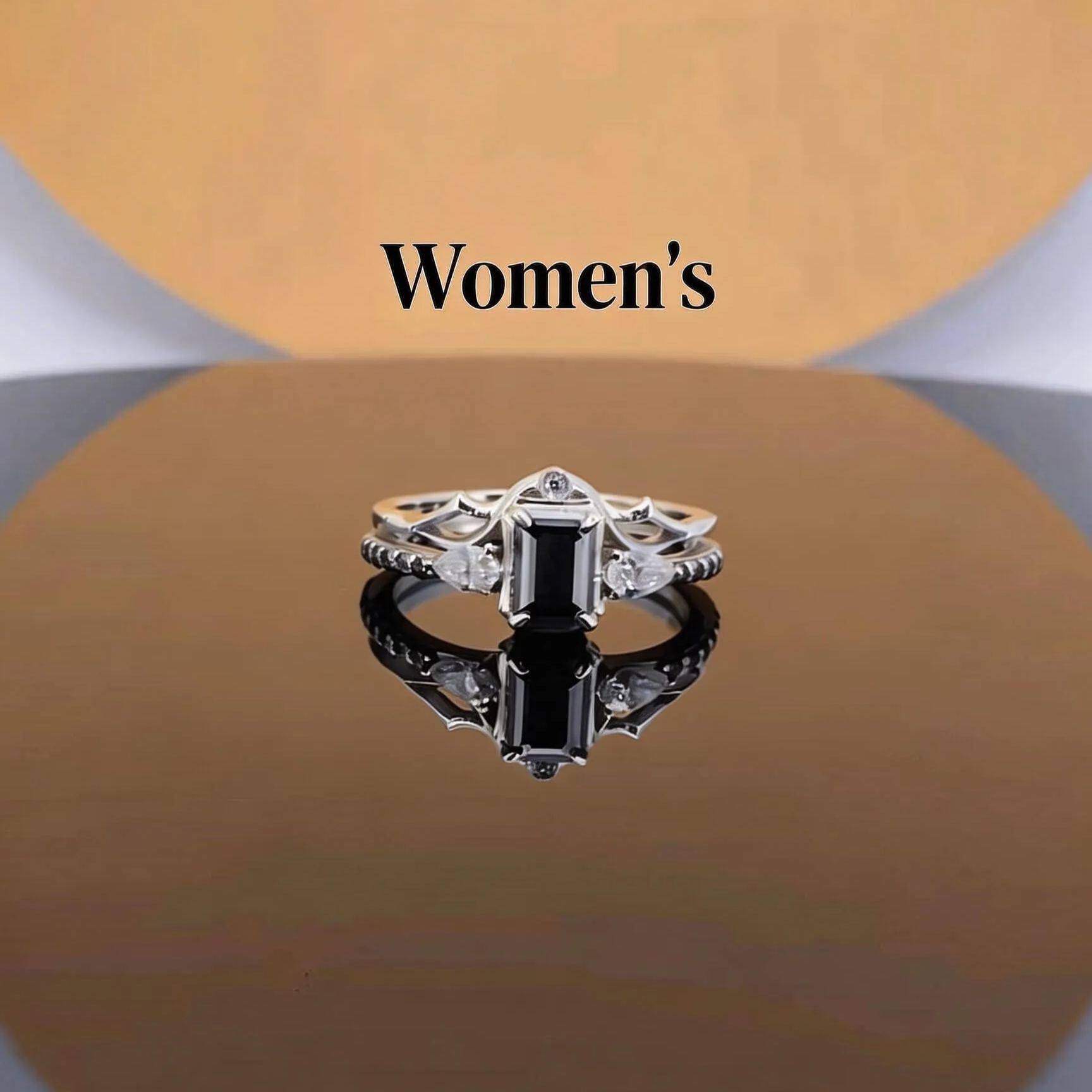 Level 100 Affinity Couple Rings | 925 Sterling Silver Platinum-Plated Moissanite