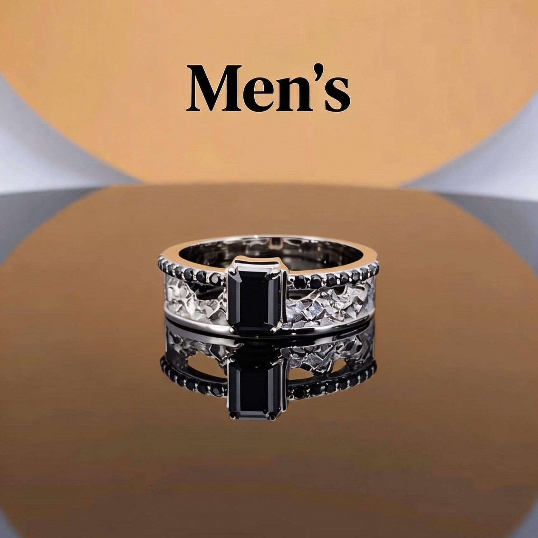 Level 100 Affinity Couple Rings | 925 Sterling Silver Platinum-Plated Moissanite