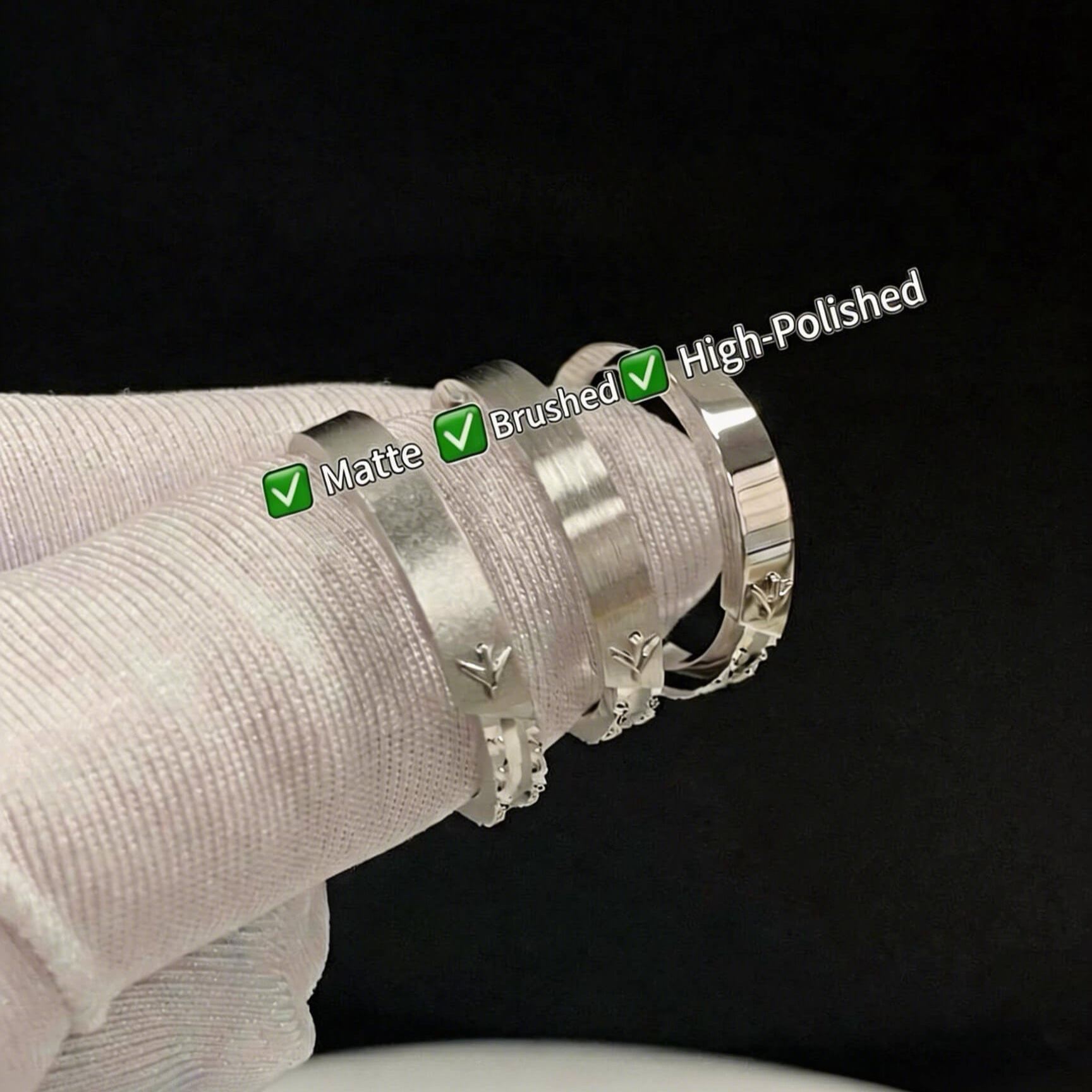 Level 100 Affinity Matching Rings | 925 Silver Platinum-Plated