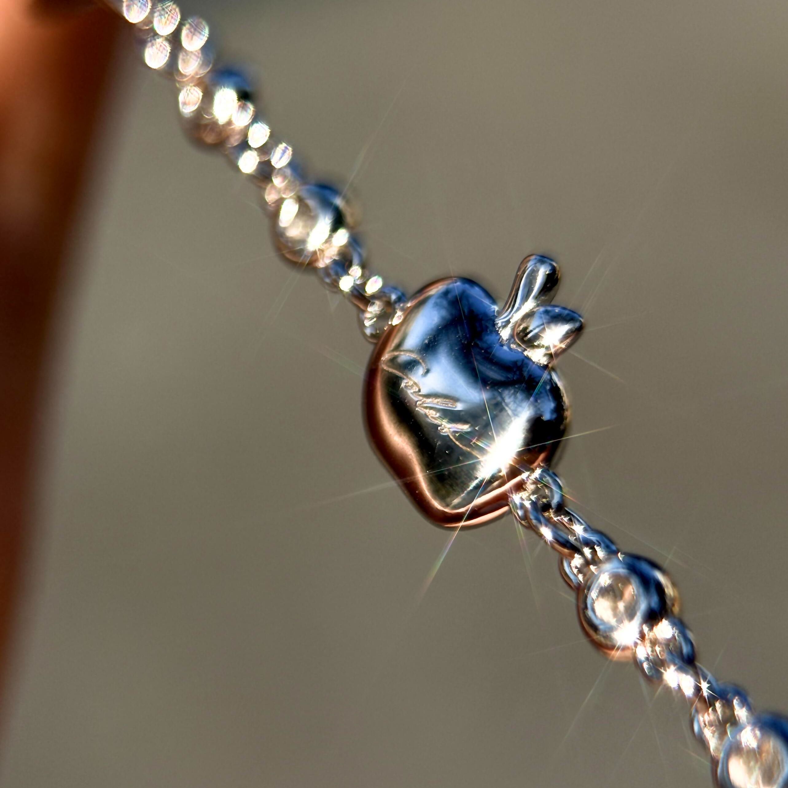 Exclusive Design Caleb Apple & Paper Airplane Bracelet (925 Sterling Silver)