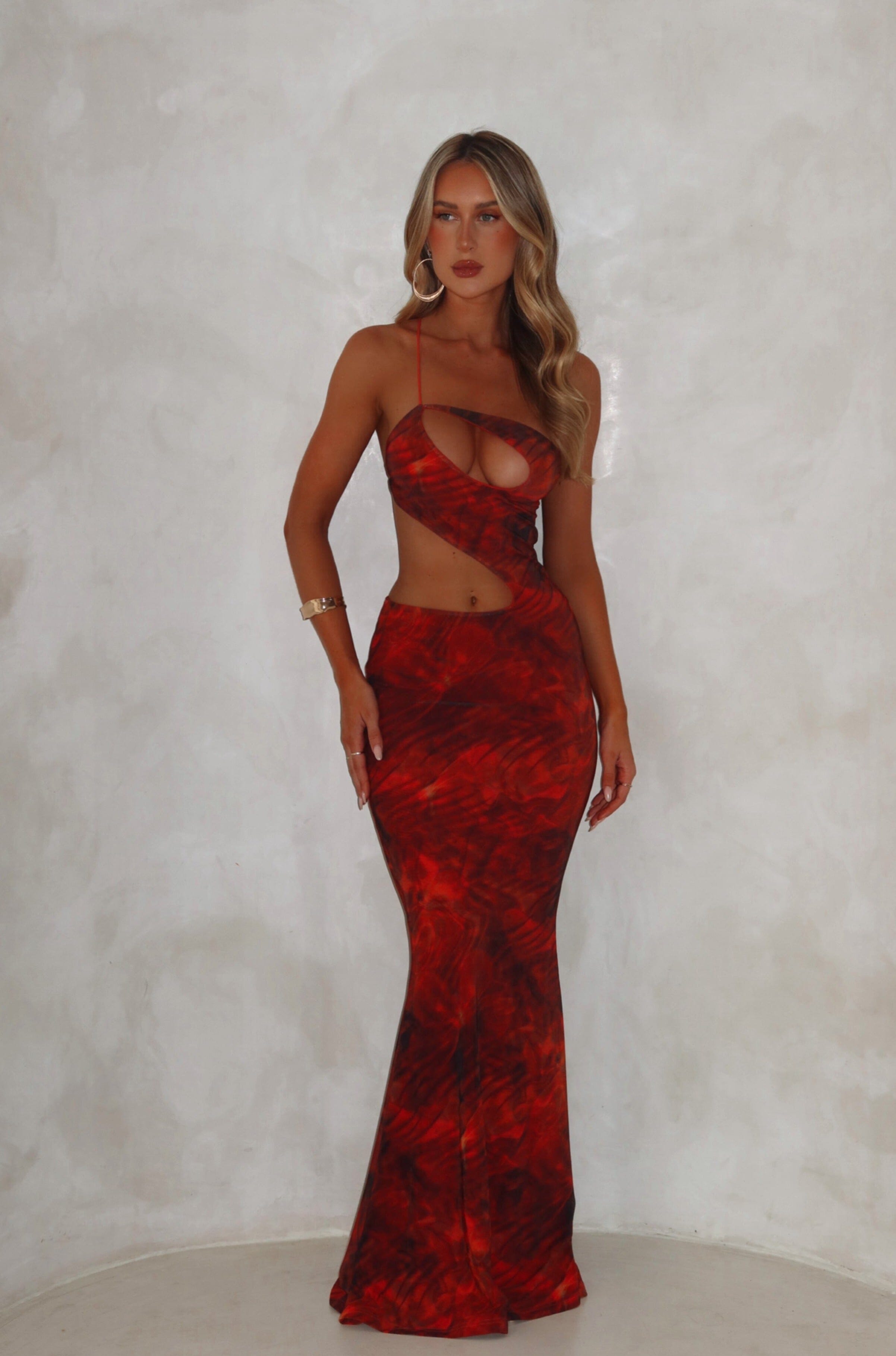 FERN MAXI DRESS ORANGE-Toukticu