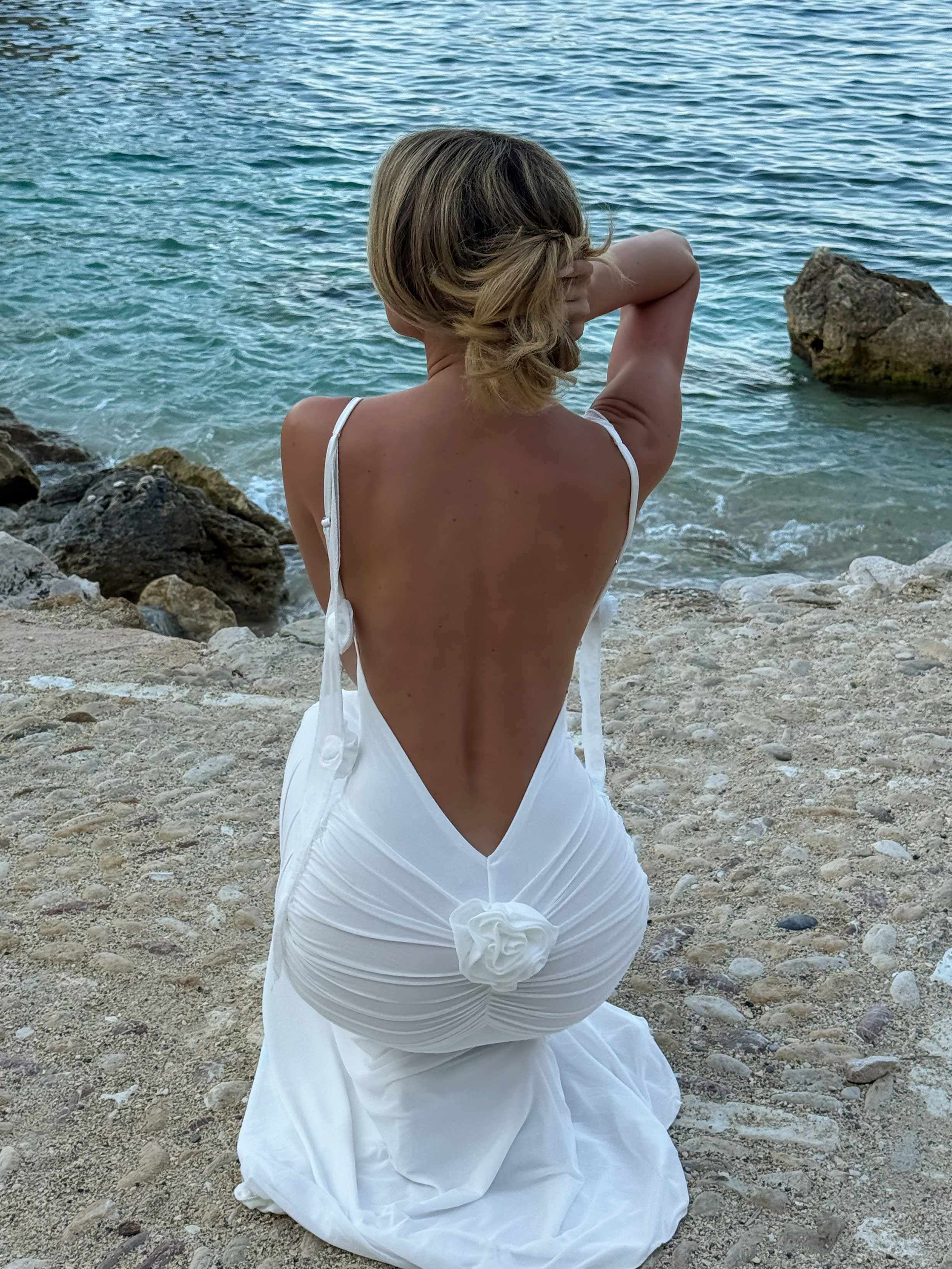 LOUIANNA MAXI DRESS BRIGHT WHITE-Toukticu