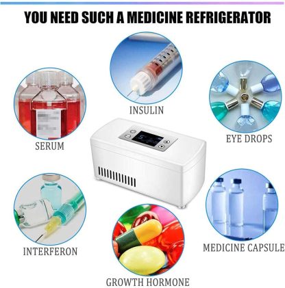 Insulin Cool Freezer Insulin Pen Travel Cooler Mini Drug Refrigerator Case-COOL ANTIET