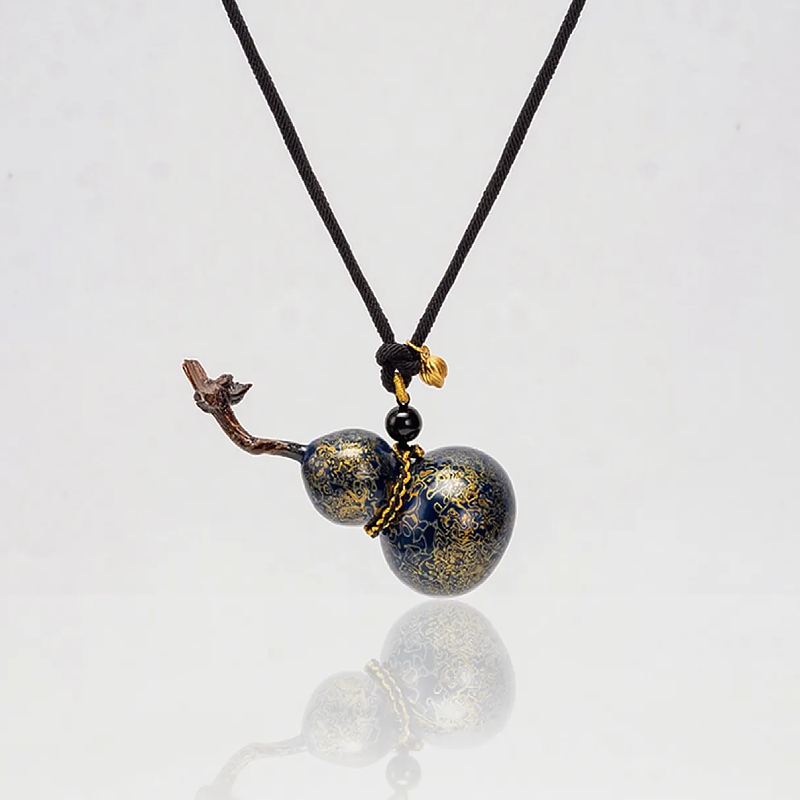 Hand-Carved Gourd Necklace - Zen Oriental | Heritage Lacquer – Rowan
