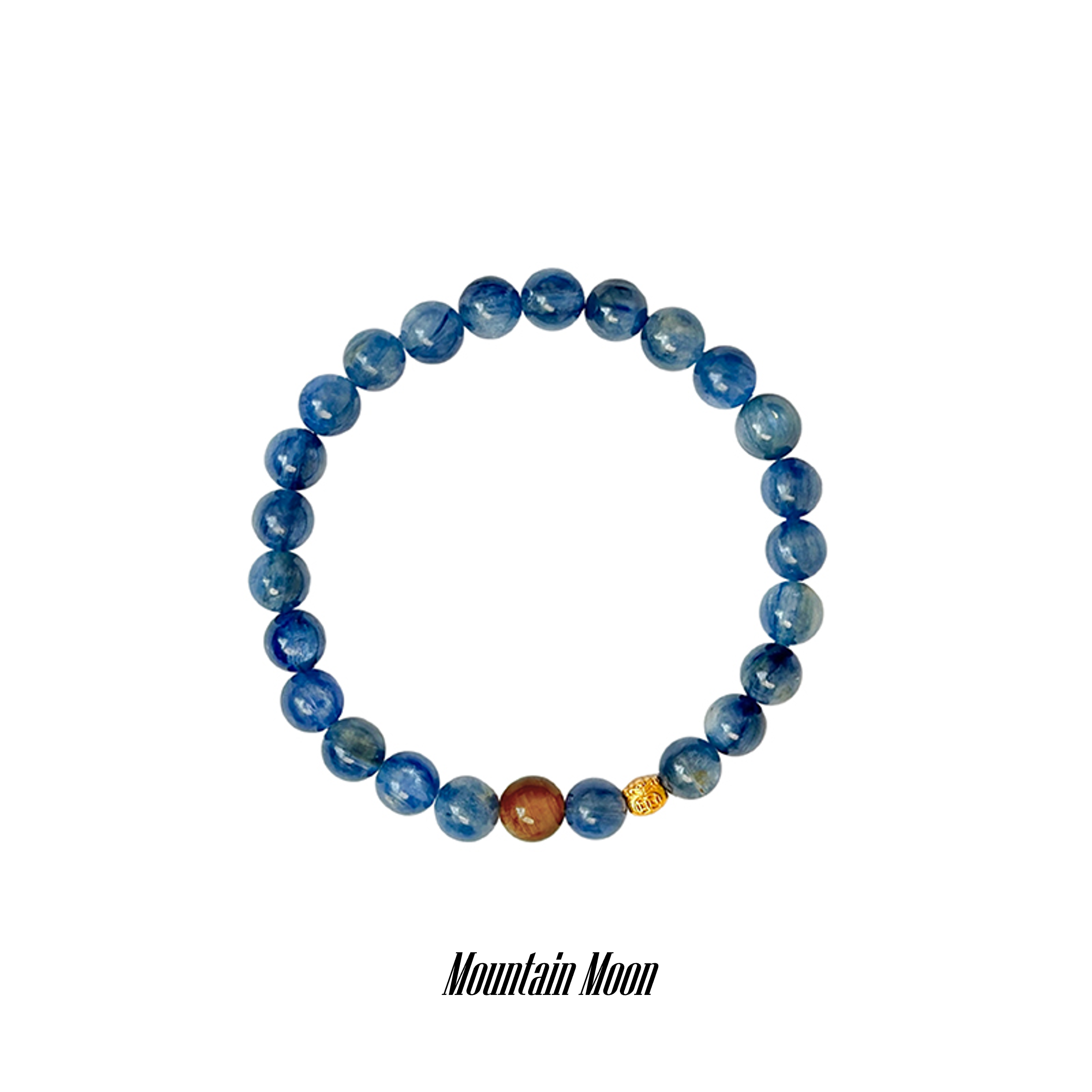 Taoist Water Element Bracelet | Rowan「Mountain Moon」Blue Apatite & Tiger‘s Eye Bracelet（Protection& Luck）