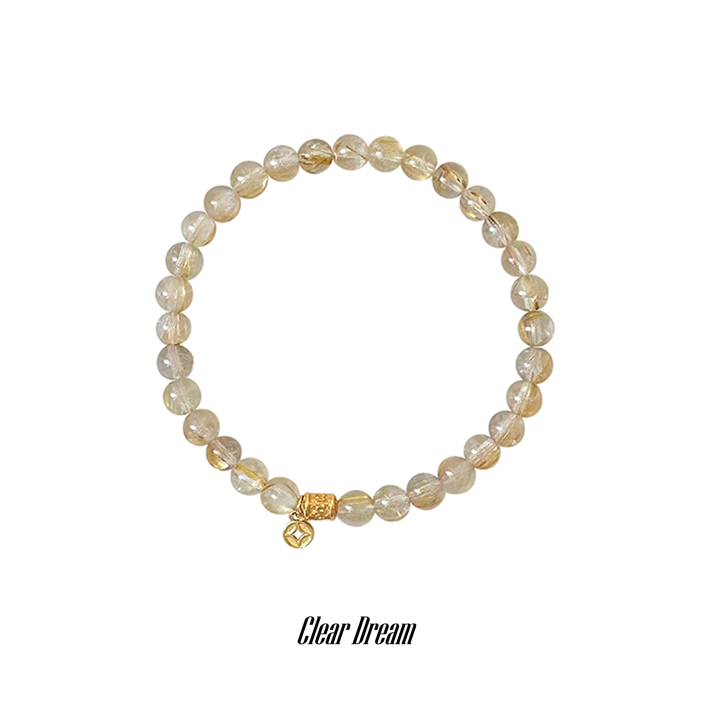 Taoist Metal Element Bracelet | Rowan「Clear Dream」Rutilated Quartz Bracele（Wealth & Success ）