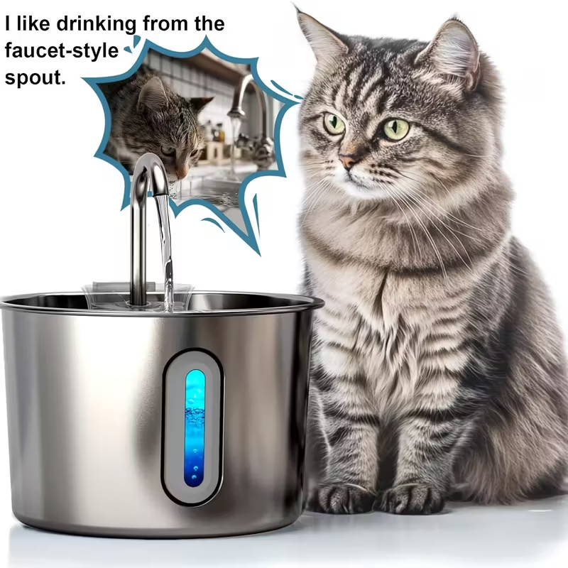OPETH Stainless Steel Cat Water Fountain