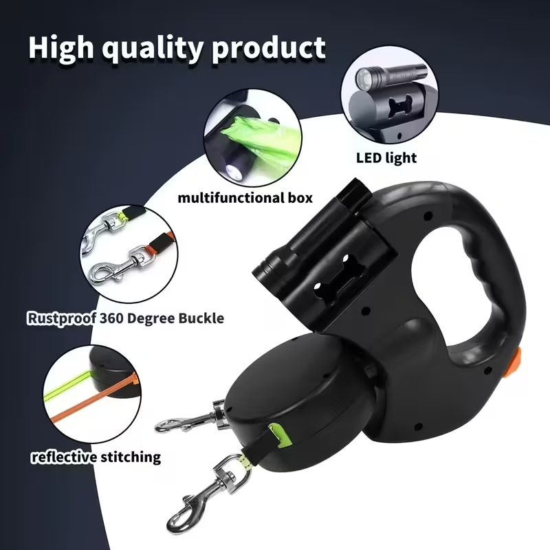 Heavy Duty Anti-Tangle Dual Dog Leash