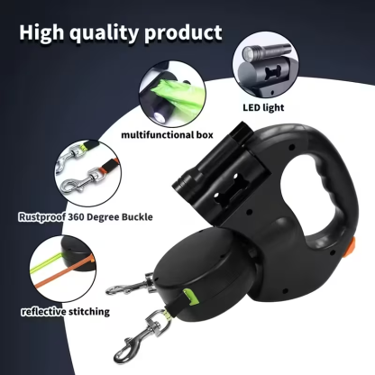 Heavy Duty Anti-Tangle Dual Dog Leash