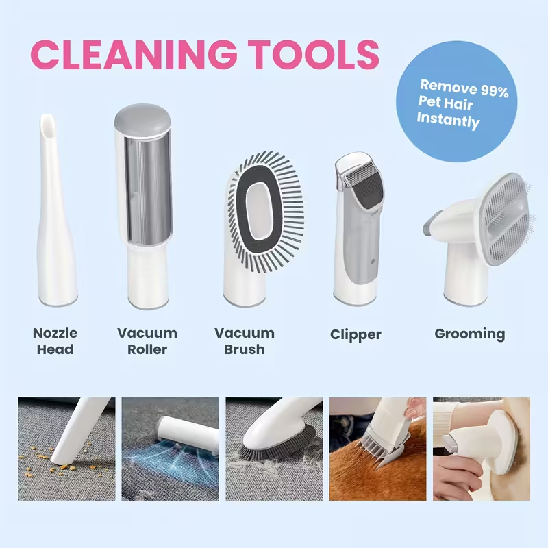 5-in-1 Pet Grooming Vacuum Kit