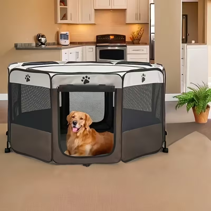 Foldable Pet Playpen For Dogs & Cats