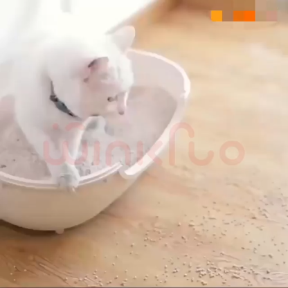 1 Pack Large 30x22 Inch Foldable Cat Litter Mat with Dustpan & Brush Set