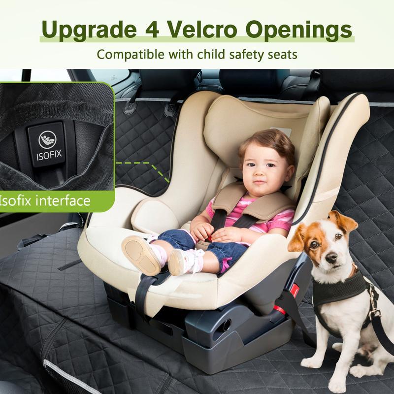 Dog Car Seat Cover for Back Seat,Upgraded Sofa Leather, hard bottom
