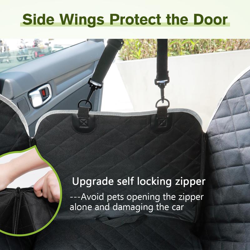 Dog Car Seat Cover for Back Seat,Upgraded Sofa Leather, hard bottom