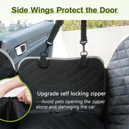 Dog Car Seat Cover for Back Seat,Upgraded Sofa Leather, hard bottom