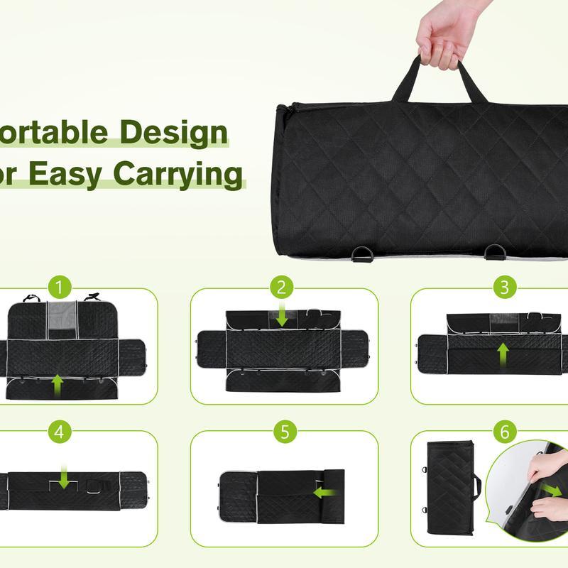 Dog Car Seat Cover for Back Seat,Upgraded Sofa Leather, hard bottom