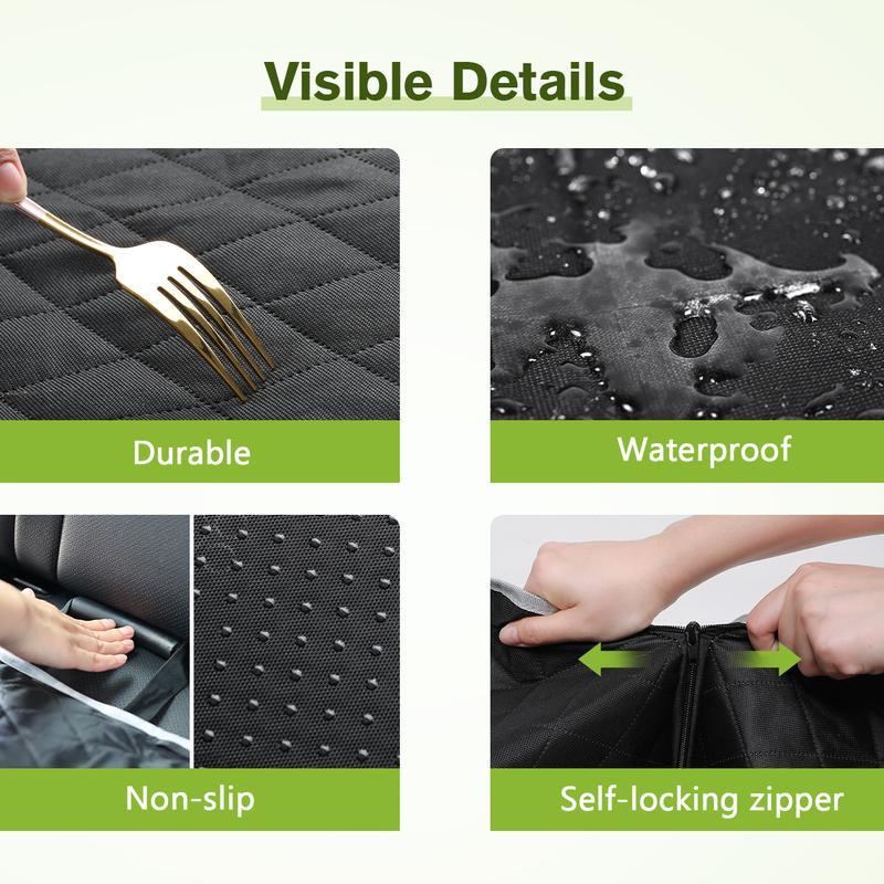 Dog Car Seat Cover for Back Seat,Upgraded Sofa Leather, hard bottom