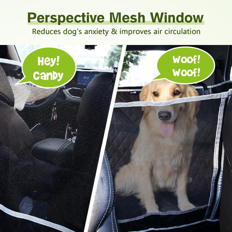Dog Car Seat Cover for Back Seat,Upgraded Sofa Leather, hard bottom