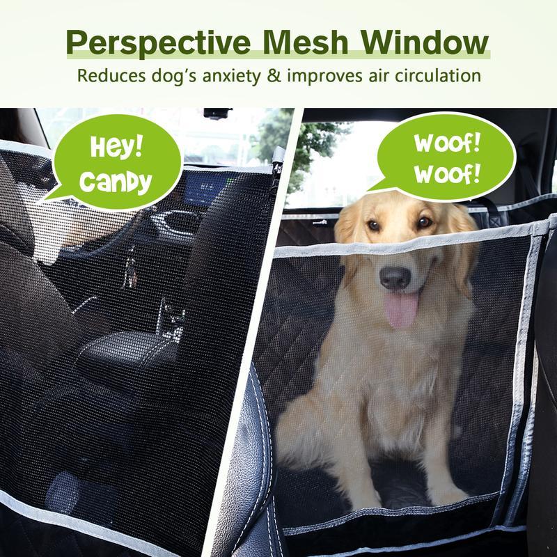 Dog Car Seat Cover for Back Seat,Upgraded Sofa Leather, hard bottom