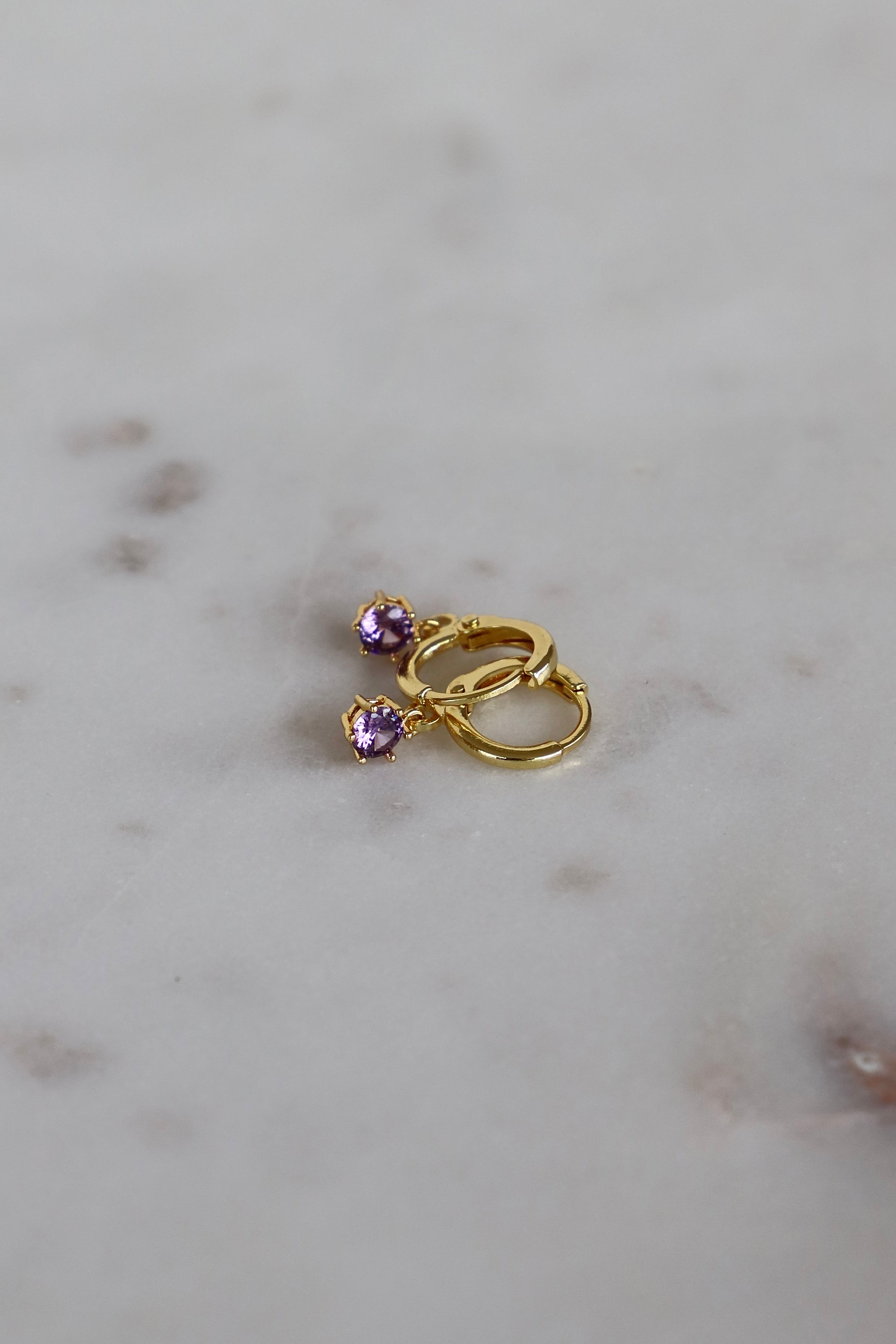 ROUND BIRTHSTONE HUGGIES-Vavasi