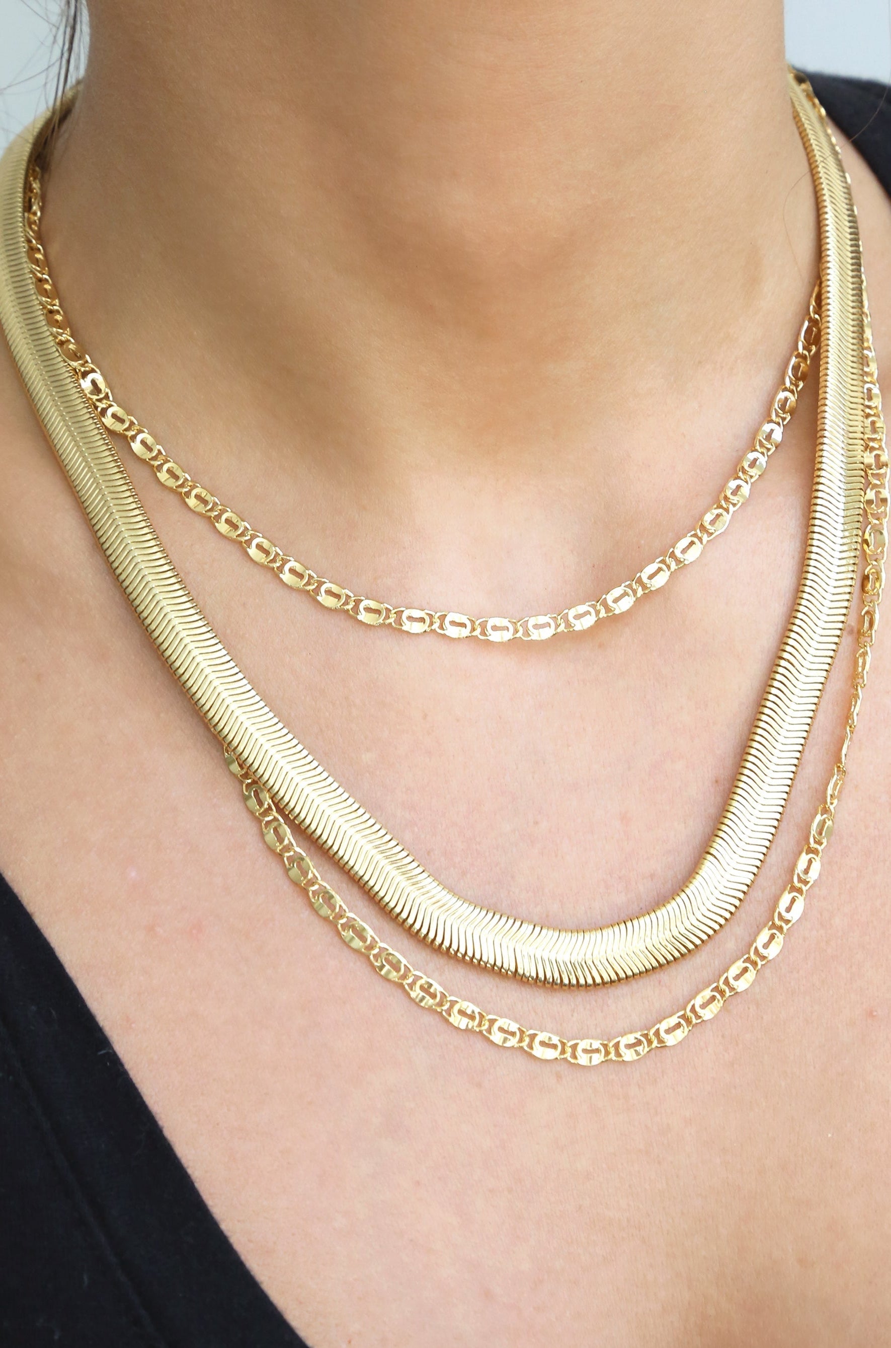 Supreme Mixed Chain Layered Necklace-Vavasi
