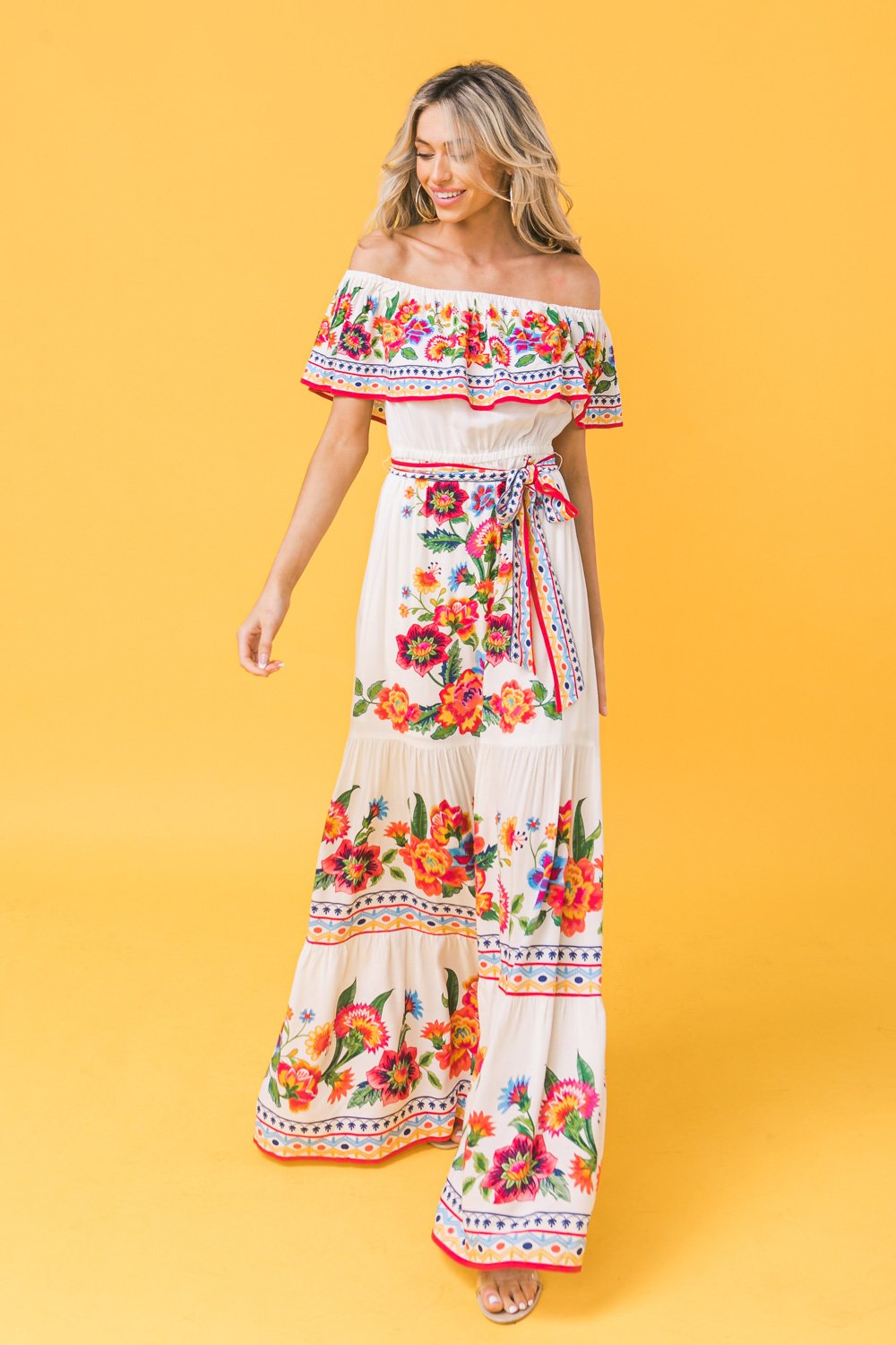 POETIC LOVE PRINT MAXI DRESS-Vavasi