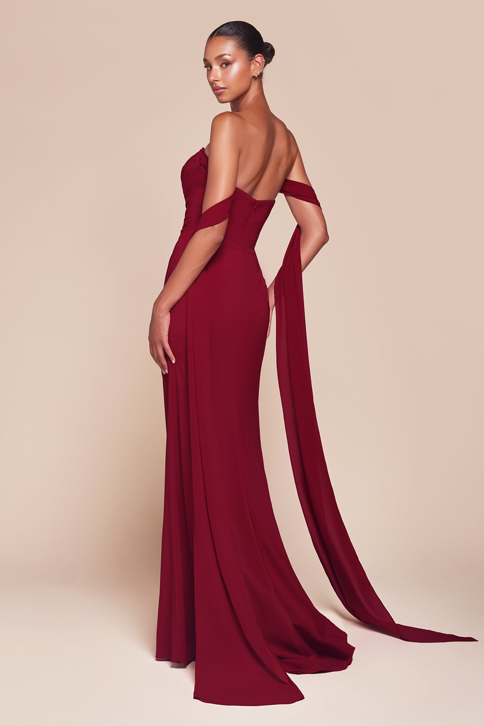 Caitlin Gown - Convertible Tie Chiffon Dress-Vavasi