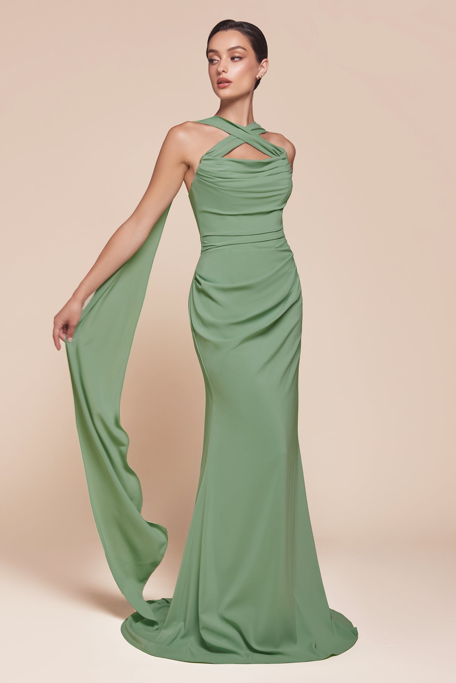 Caitlin Gown - Convertible Tie Chiffon Dress-Vavasi