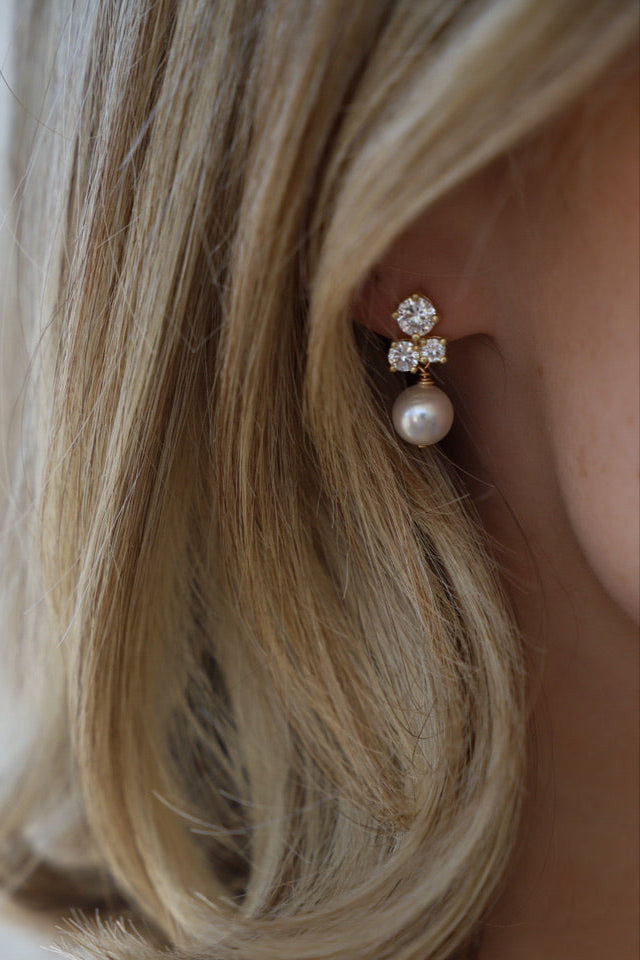 DAHLIA STUD EARRINGS-Vavasi