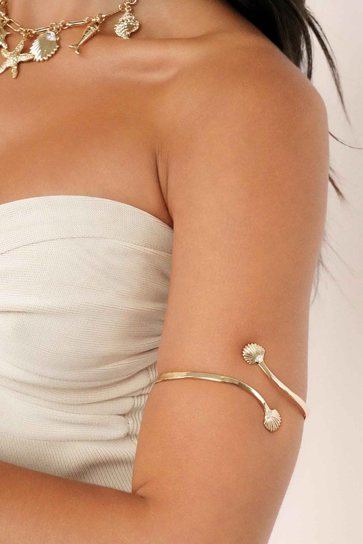 Santorini Shell Arm Cuff-Vavasi