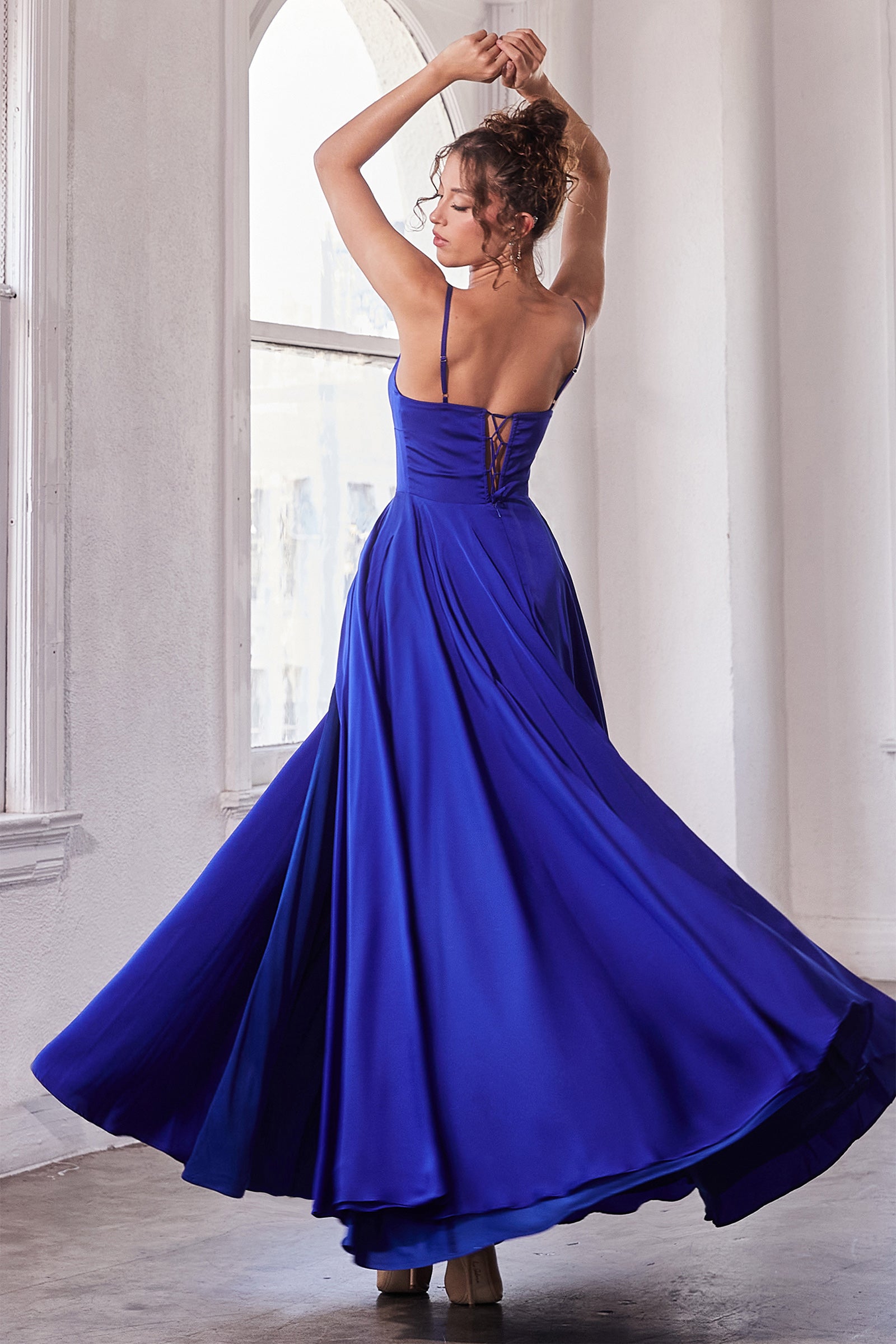 Justine Gown - Satin A-Line Gown-Vavasi