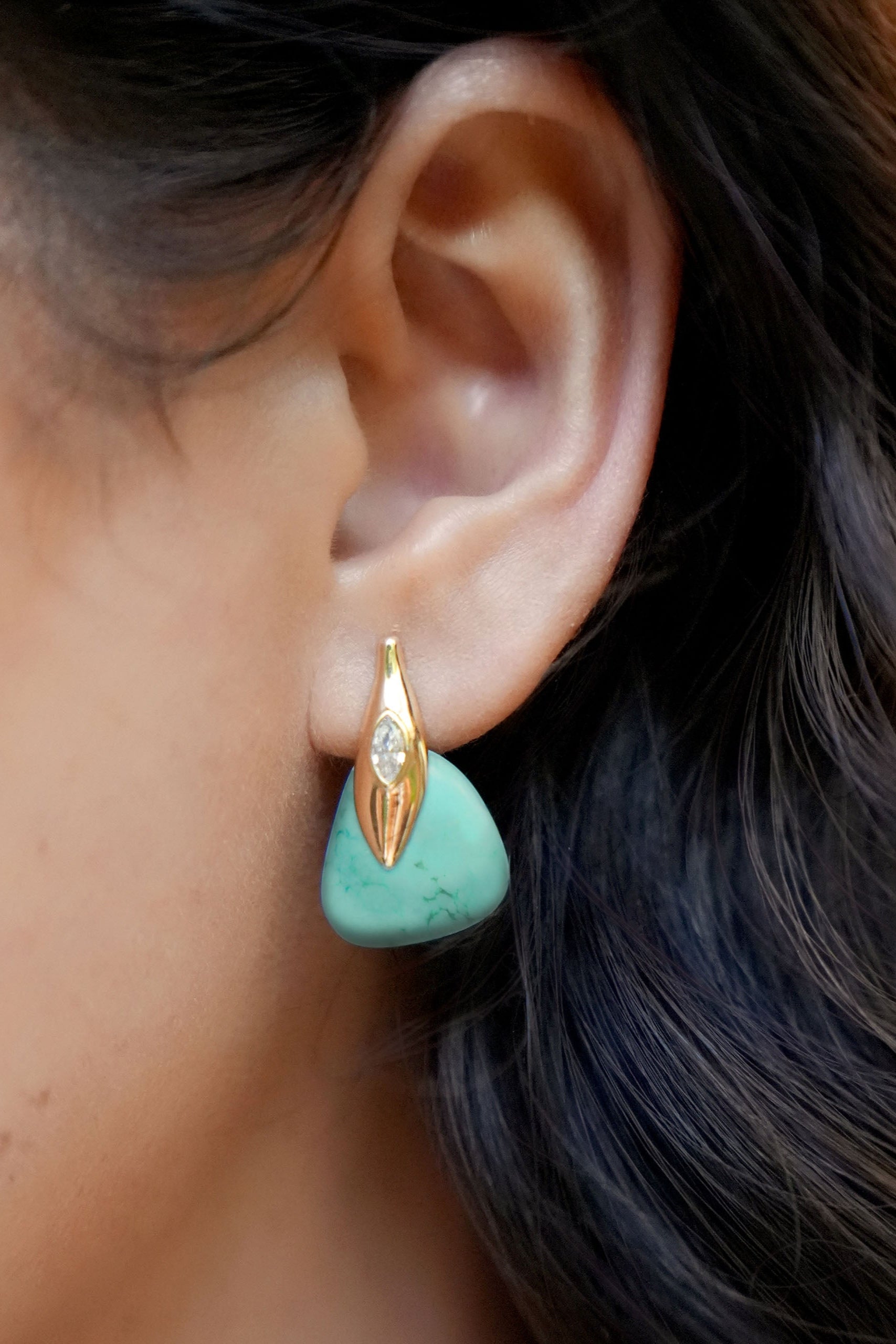 Turquoise Solstice Earrings-Vavasi