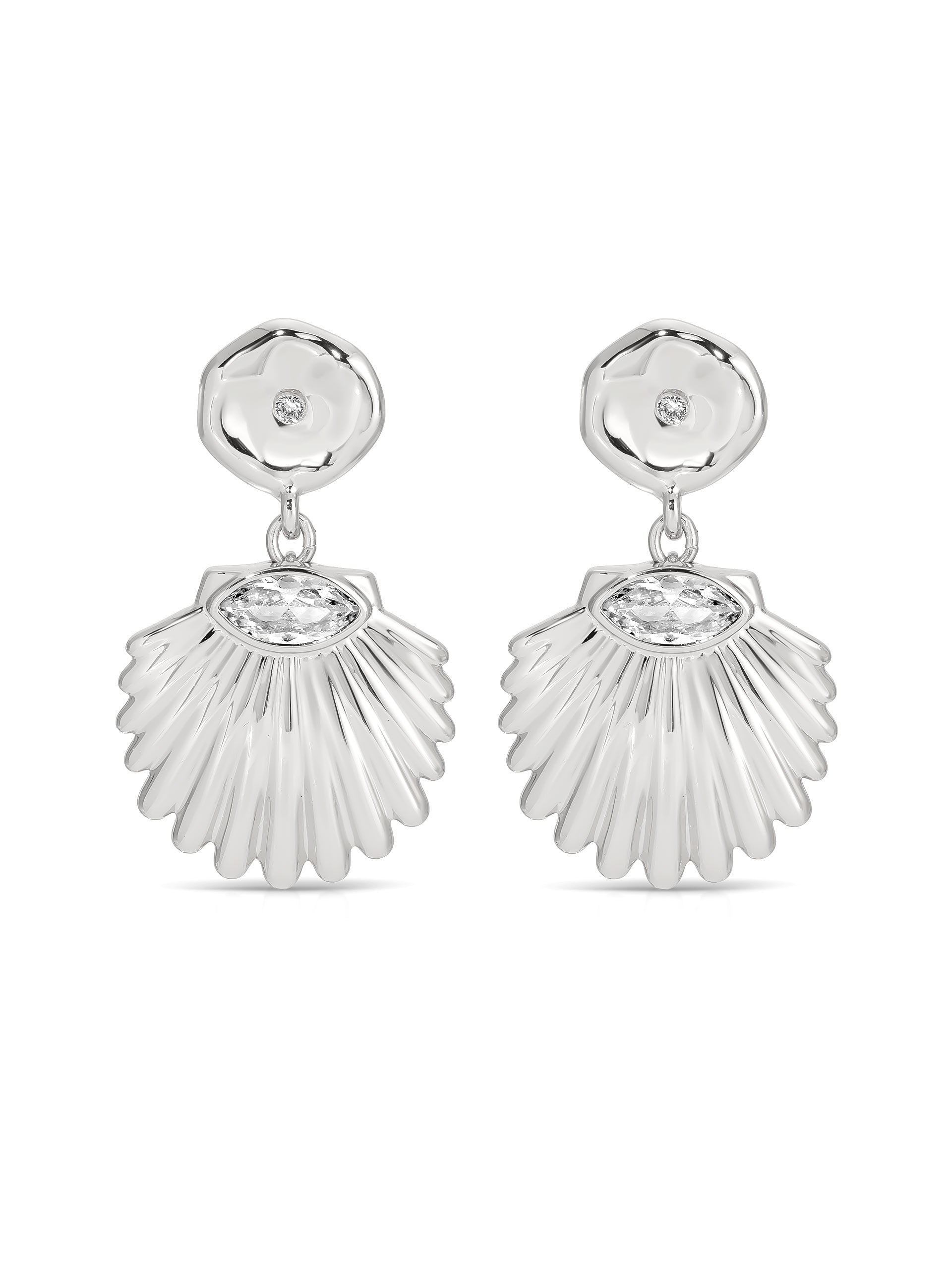 Santorini Shell Drop Earrings-Vavasi