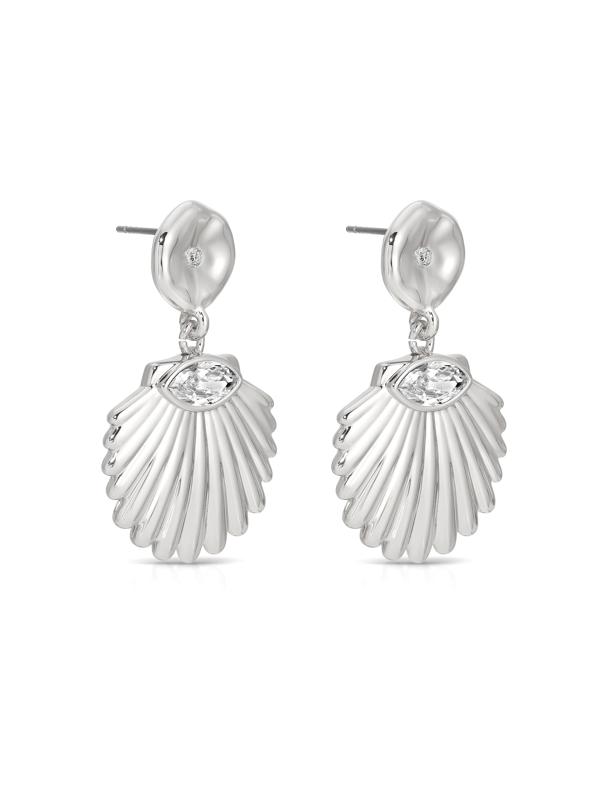 Santorini Shell Drop Earrings-Vavasi
