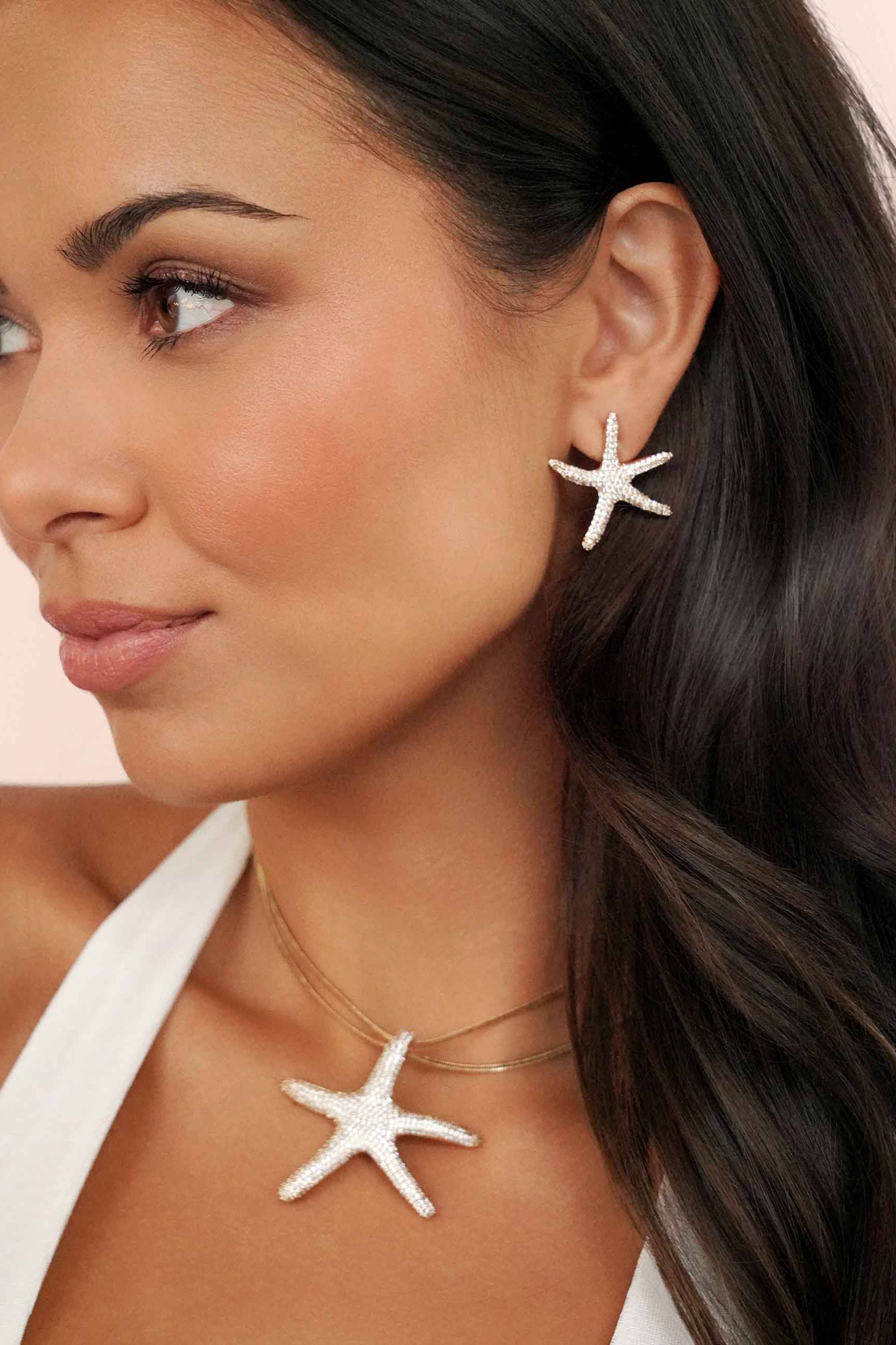 Pavè Starfish Earrings-Vavasi