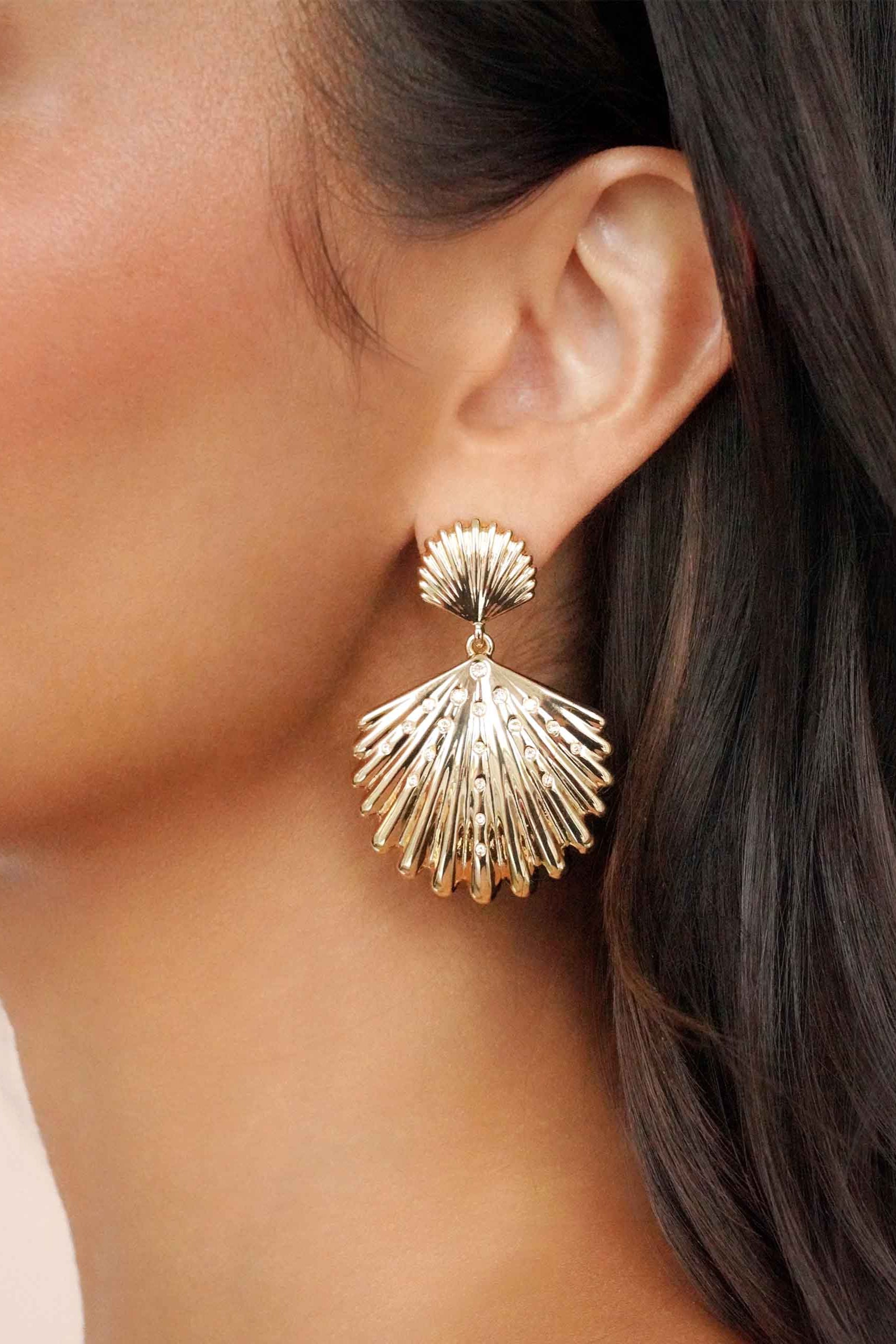 Sun-drenched Shell Earrings-Vavasi