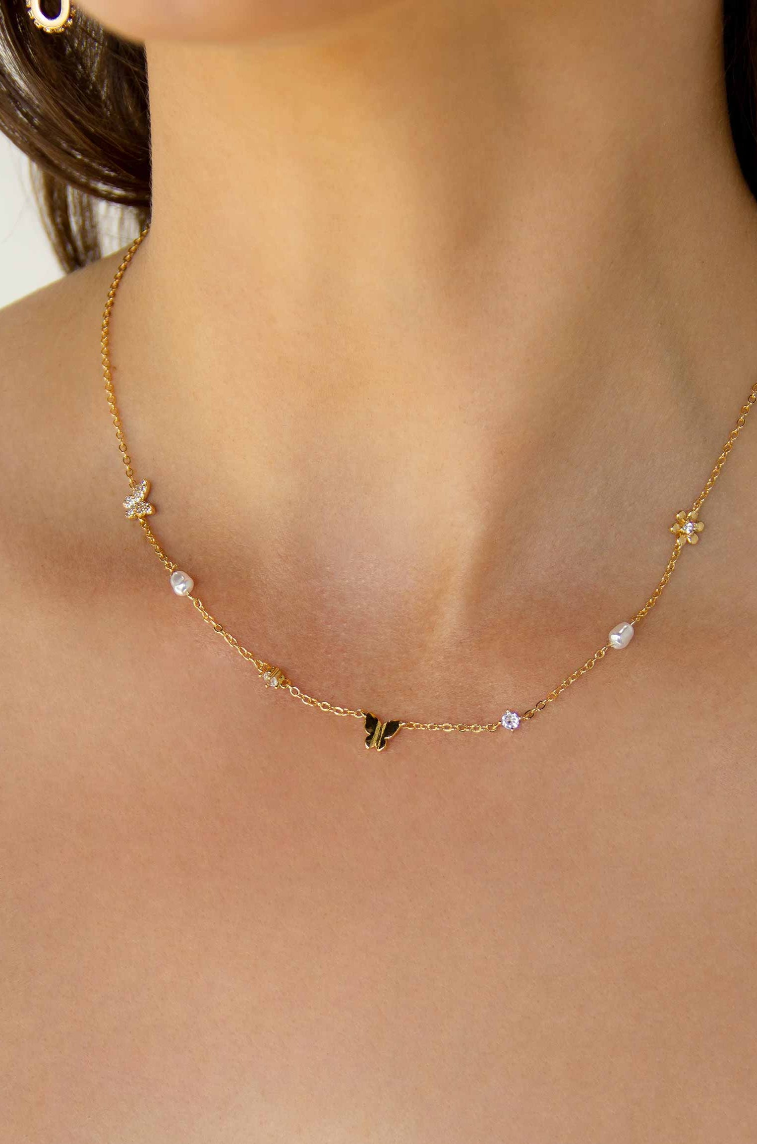 Subtle Butterflies and Pearl Necklace-Vavasi