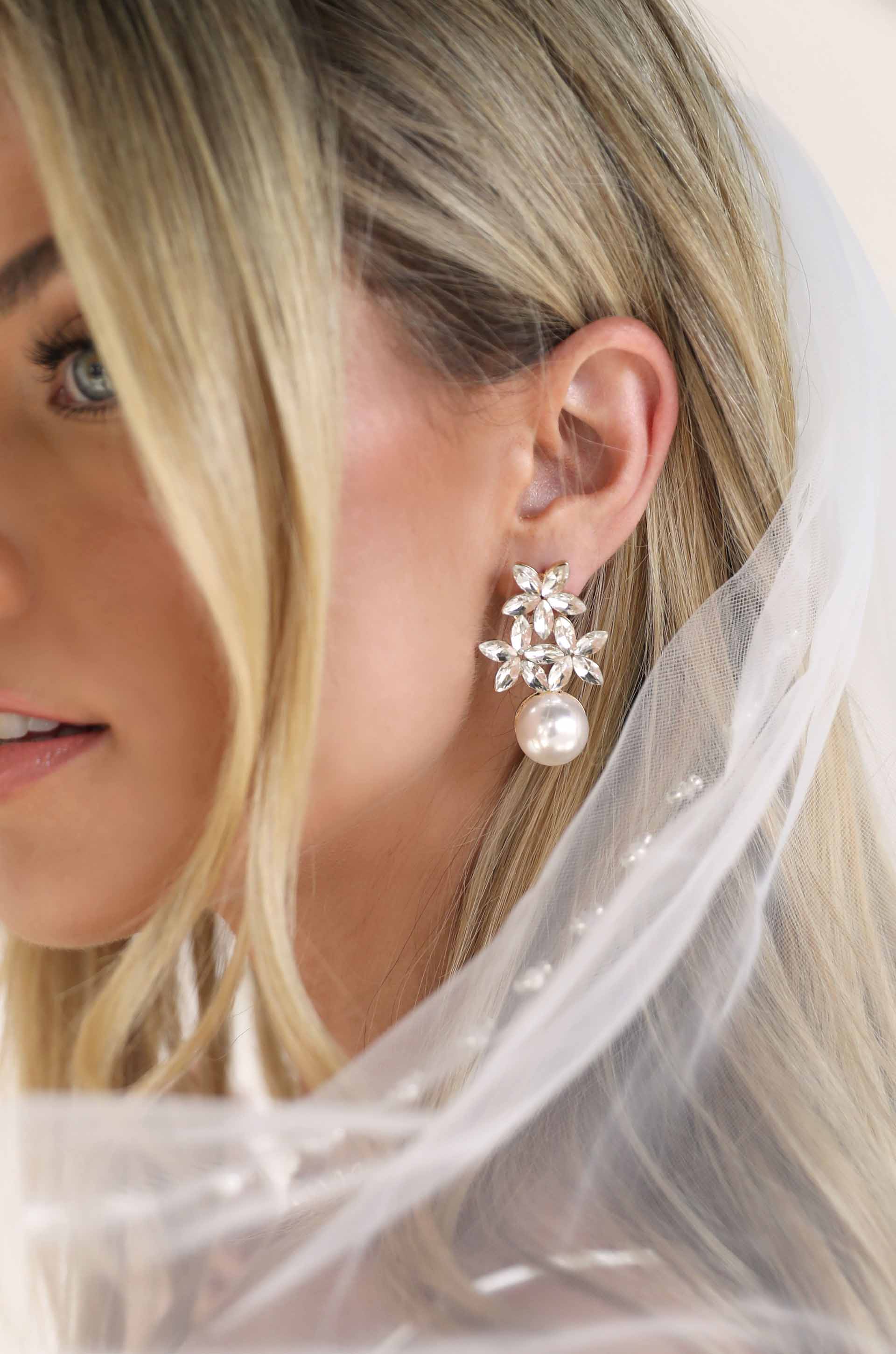 Best Day Crystal & Pearl Earrings-Vavasi