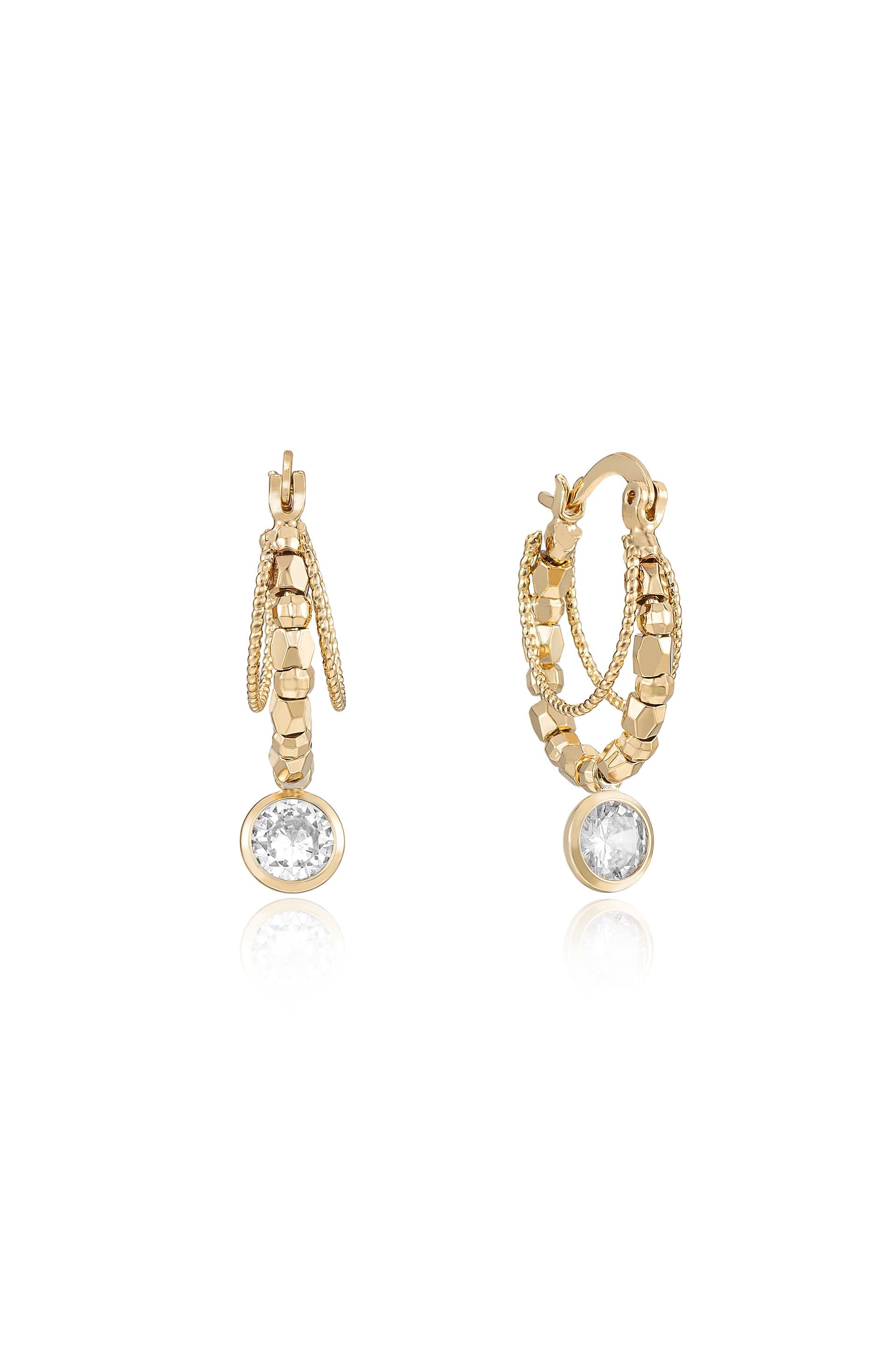 Boho Golden Hoop Earrings-Vavasi