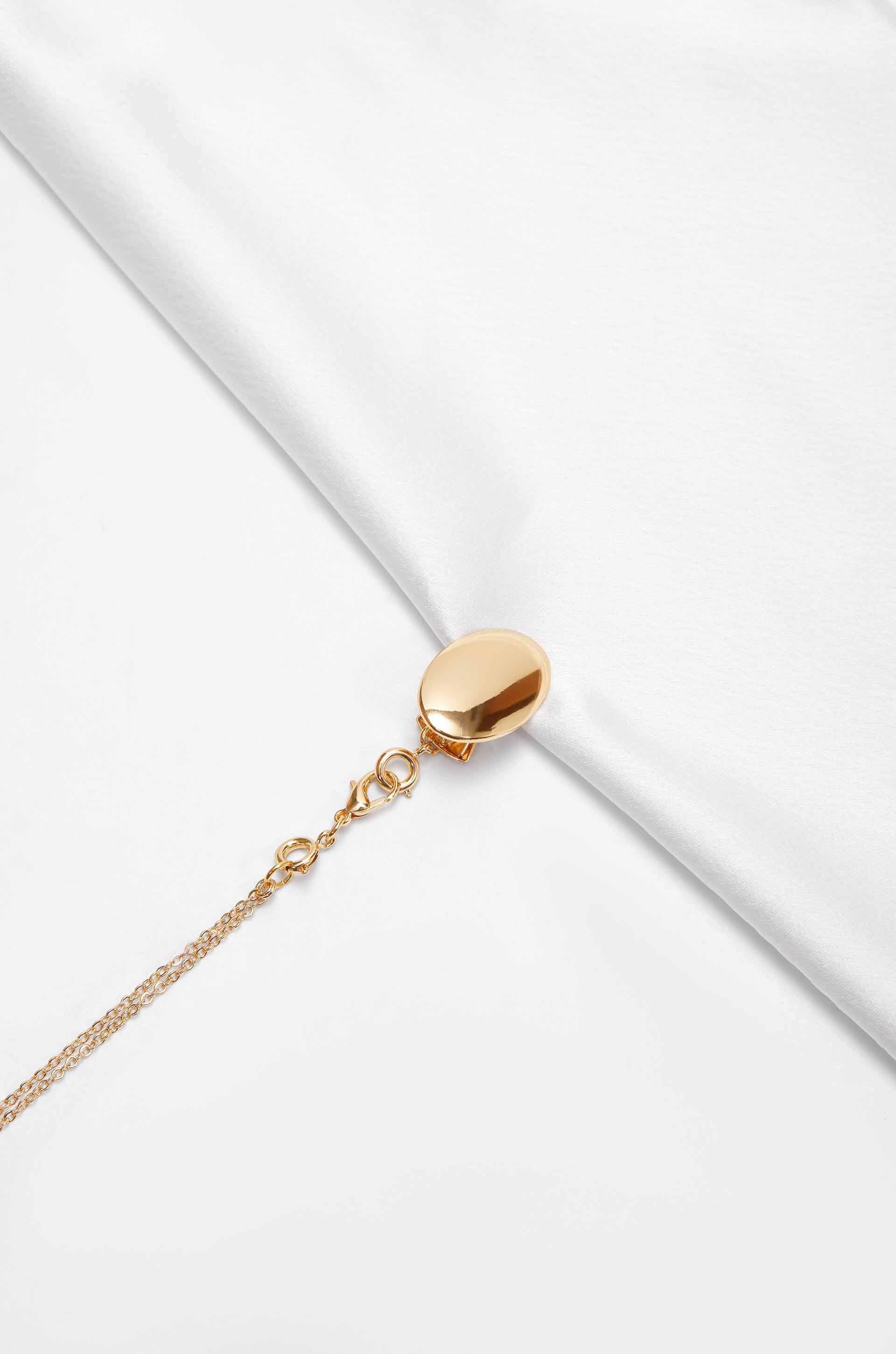 Single Pearl Drop Back Necklace-Vavasi